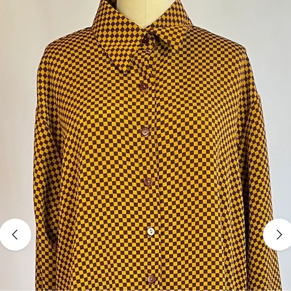 Lisa Says Gah checkered matching set cold Bailey top Medium - Picture 11 of 14